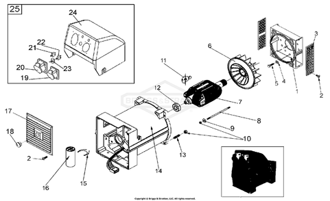 Part Location Diagram of 102406GS Briggs and Stratton Socket outlet 32a 115v
